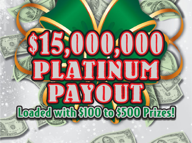 $15,000,000 Platinum Payout Florida scratch-off ticket