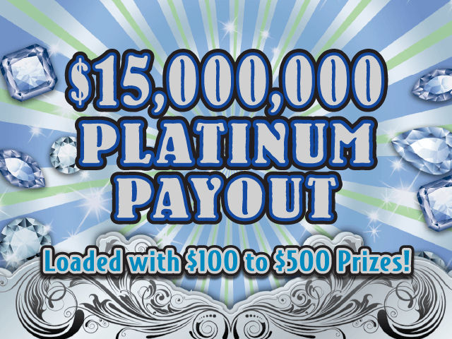 $15,000,000 PLATINUM PAYOUT scratcher ticket