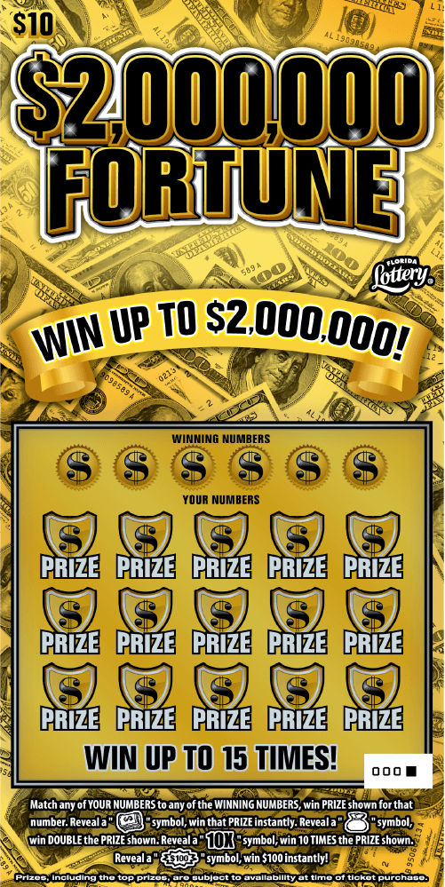 $2,000,000 FORTUNE scratch-off from Florida Lottery