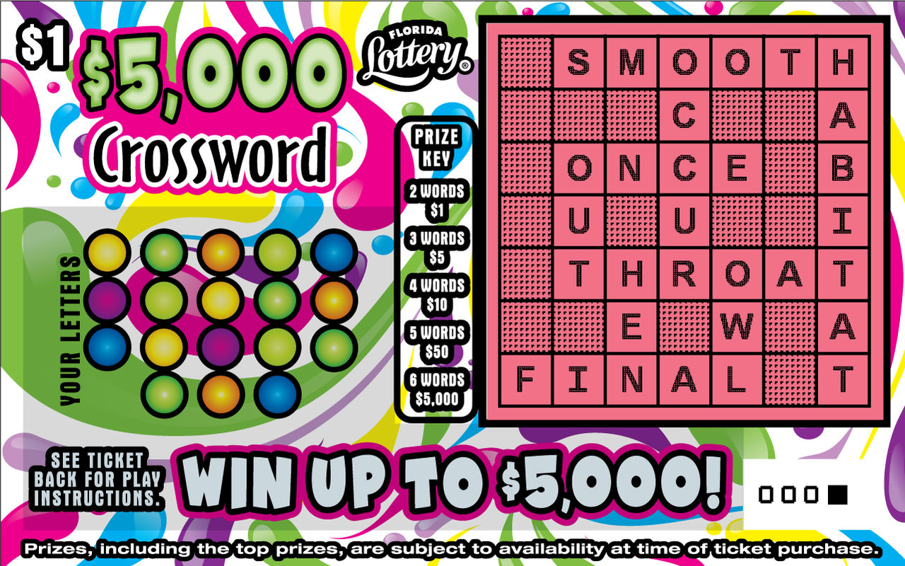 FL Lottery - $5,000 Crossword (#1515) - scratch off odds