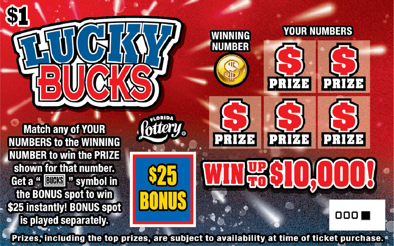 LUCKY BUCKS scratch-off from Florida Lottery