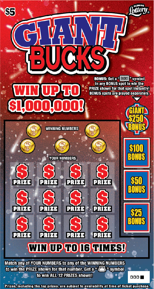 GIANT BUCKS scratch-off from Florida Lottery