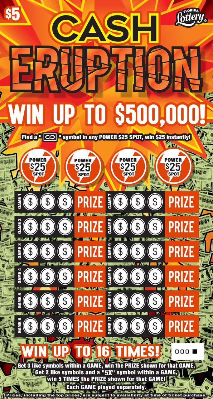 FL Lottery - Cash Eruption (#1521) - scratch off odds