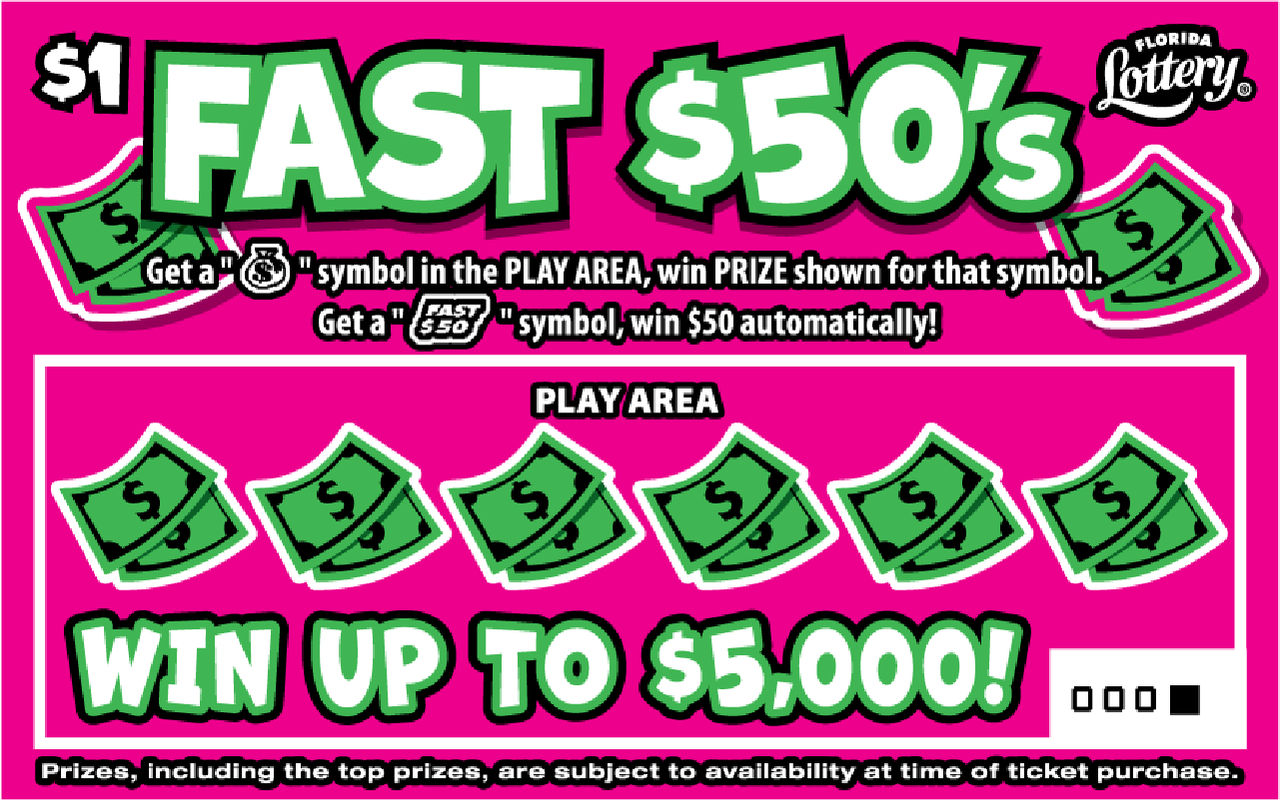 FAST $50'S scratch-off from Florida Lottery