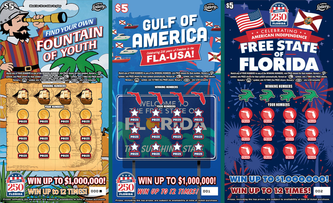 AMERICA 250 FLORIDA scratch-off from Florida Lottery