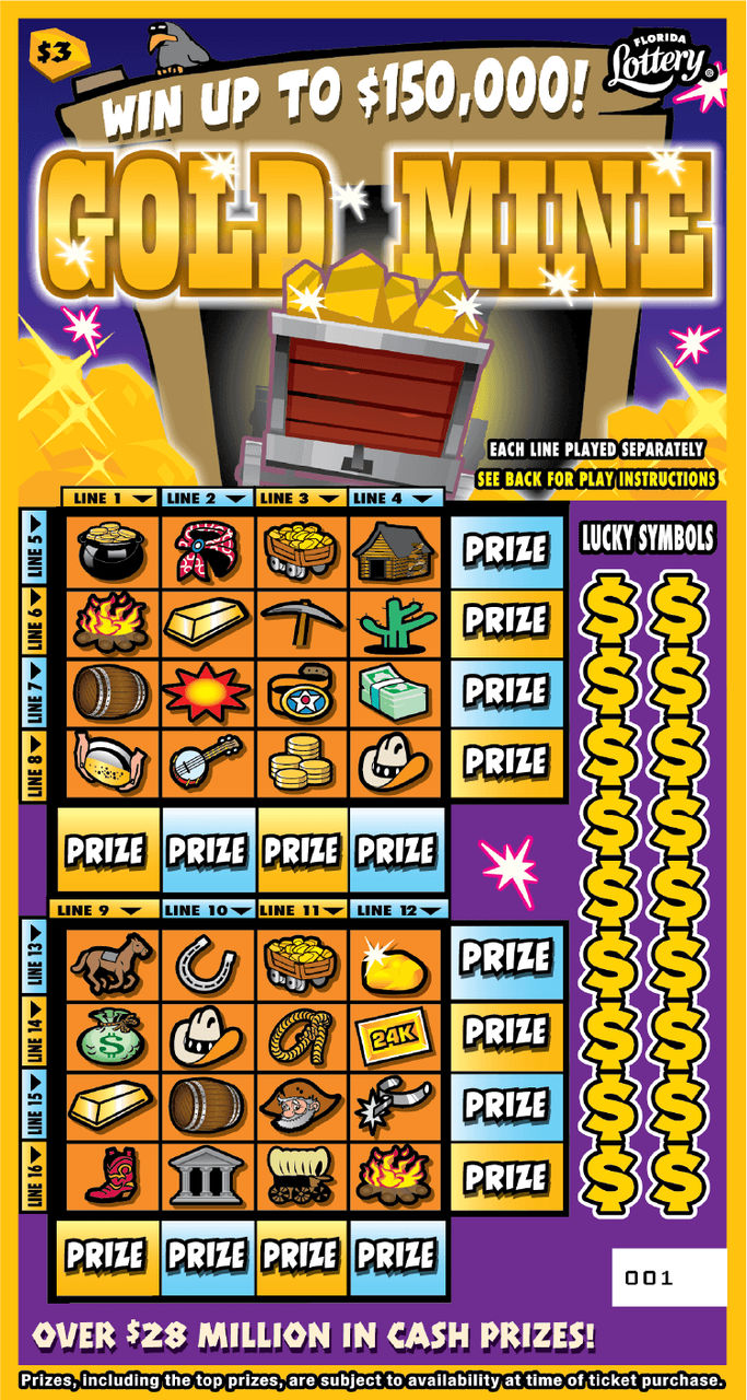 GOLD MINE scratch-off from Florida Lottery