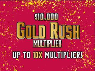 $10,000 GOLD RUSH MULTIPLIER ticket