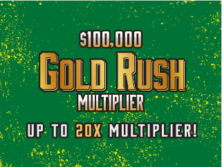 $100,000 GOLD RUSH MULTIPLIER ticket