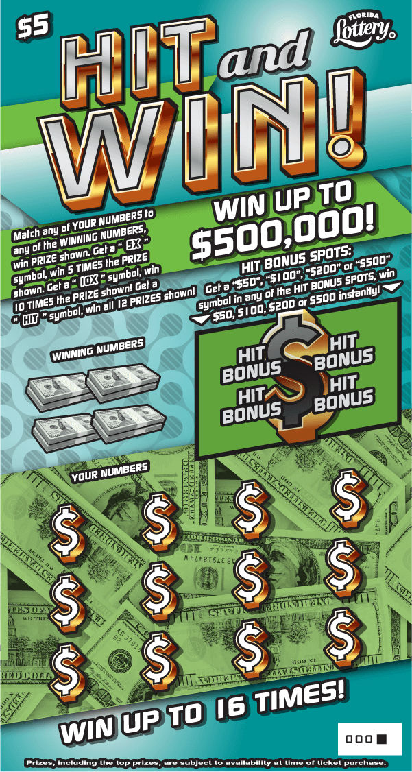 FL Lottery - Hit and Win! (#1542) - scratch off odds