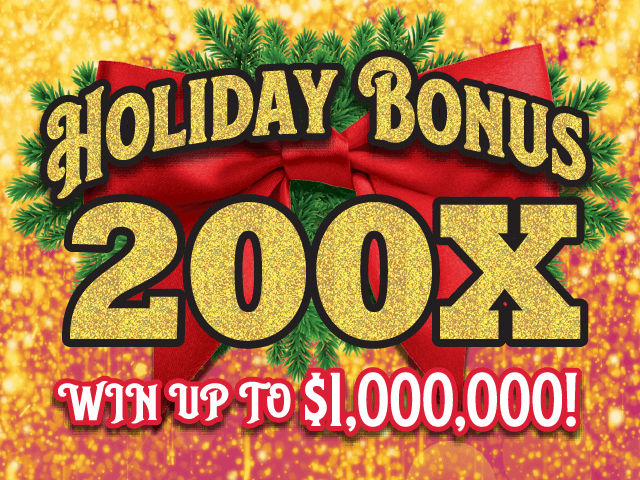 Holiday Bonus 200X Florida scratch-off ticket