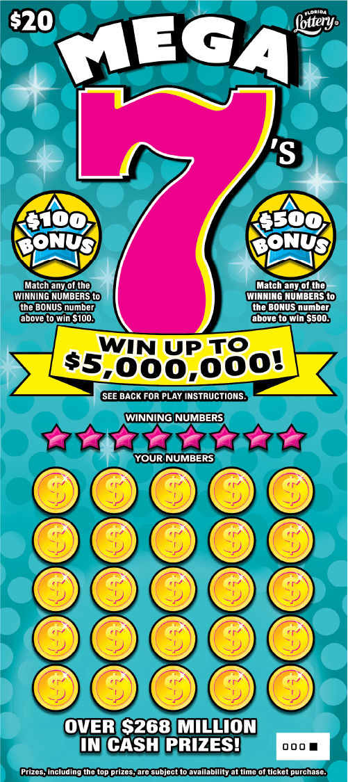 MEGA 7S scratch-off from Florida Lottery