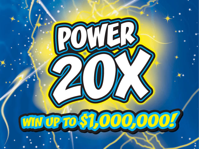 POWER 20X Florida Lottery scratch-off ticket