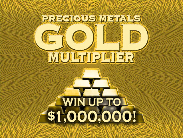 Precious Metals Gold Multiplier Florida Lottery scratch-off ticket