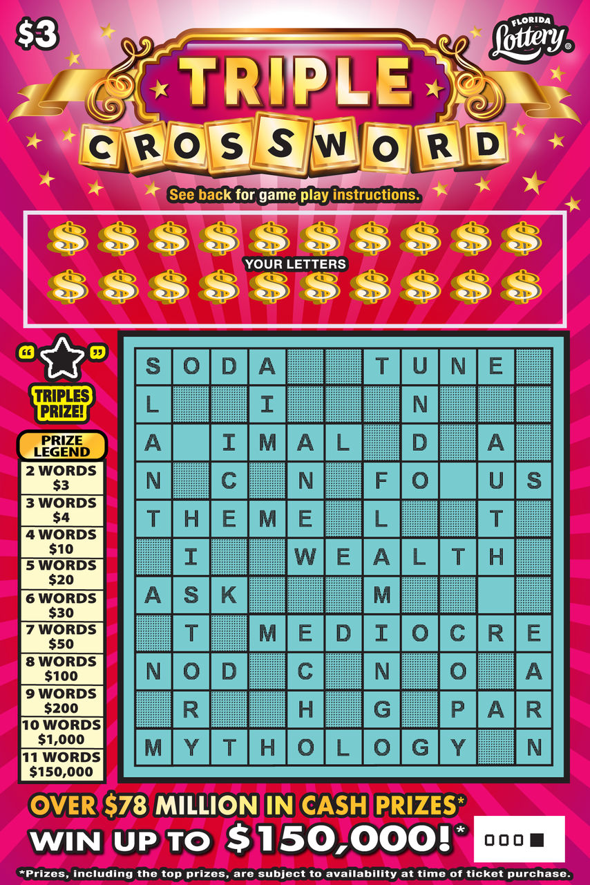 FL Lottery - Triple Crossword (#1497) - scratch off odds