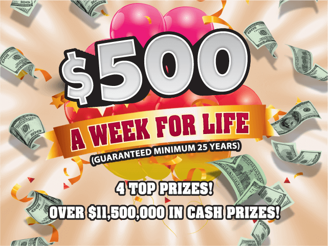 $500 A Week For Life ticket