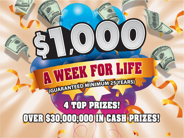 $1,000 A Week For Life ticket