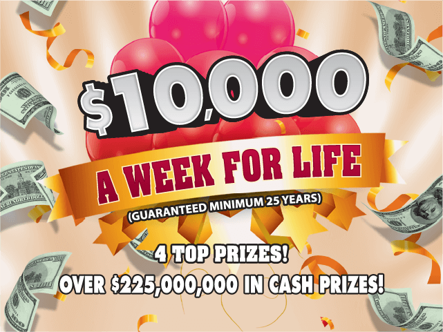 $10,000 A Week For Life ticket